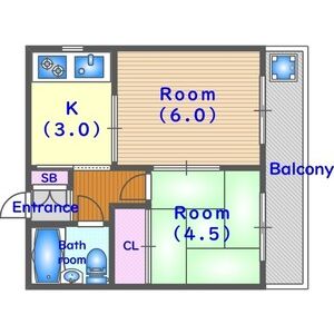 2K 間取り図