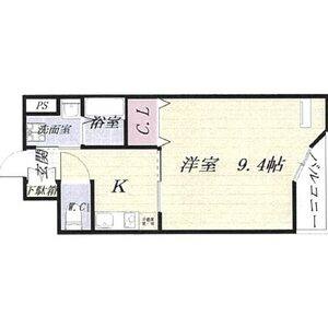 1K 間取り図