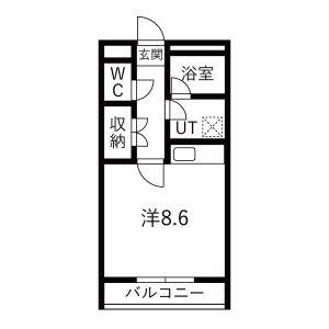 ワンルーム 間取り図