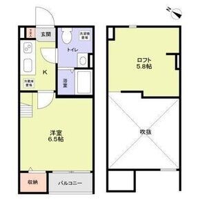 1K 間取り図