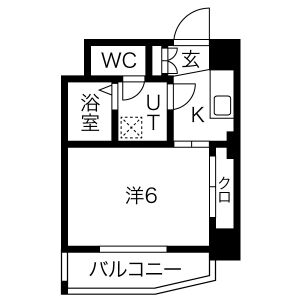 1K 間取り図