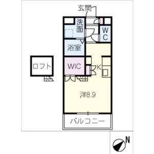 1K 間取り図