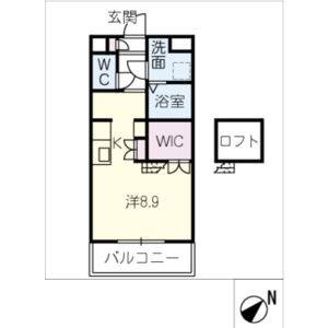 1K 間取り図
