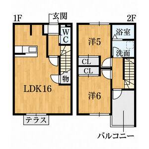 2LDK 間取り図