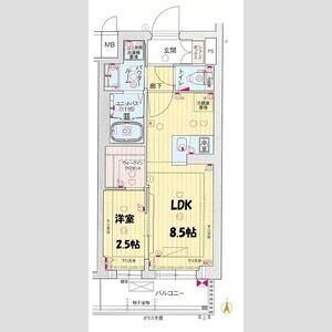 1LDK 間取り図