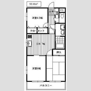 3DK 間取り図
