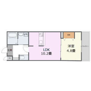 1LDK 間取り図