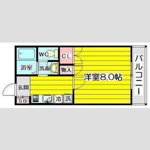 1K 間取り図