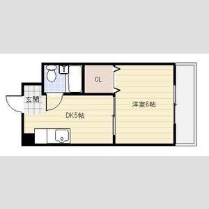1DK 間取り図