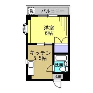 1DK 間取り図