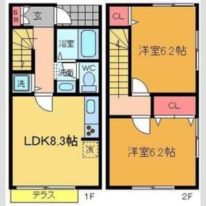2LDK 間取り図