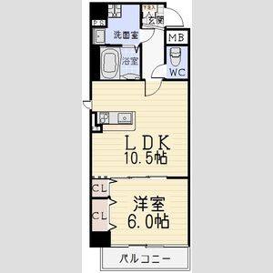 1LDK 間取り図