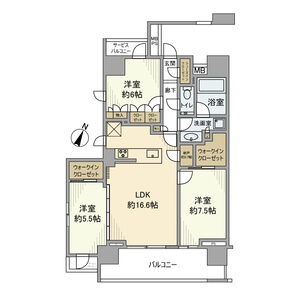3LDK 間取り図