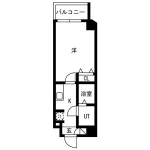 1K 間取り図
