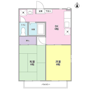 2DK 間取り図