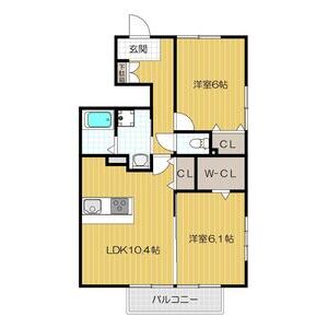 2LDK 間取り図