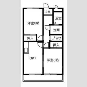 2DK 間取り図