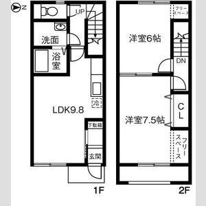 2LDK 間取り図