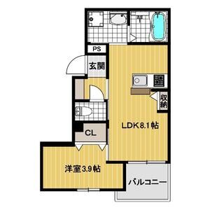 1LDK 間取り図
