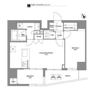 2LDK 間取り図