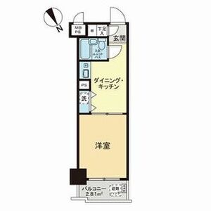 1DK 間取り図
