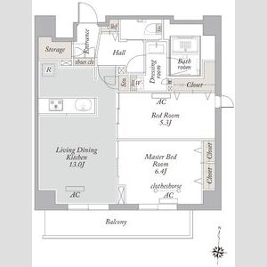 2LDK 間取り図