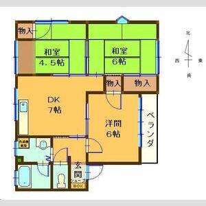 3DK 間取り図