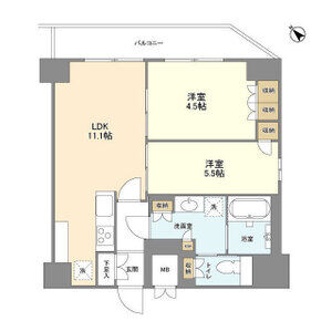 2LDK 間取り図