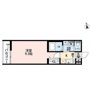 1K 間取り図