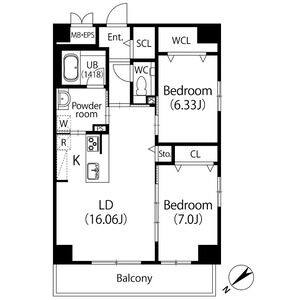 2LDK 間取り図