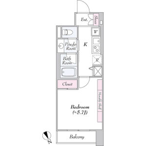 1K 間取り図