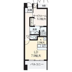 1LDK 間取り図