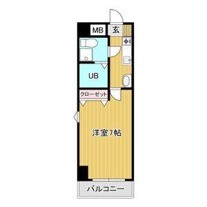 1K 間取り図
