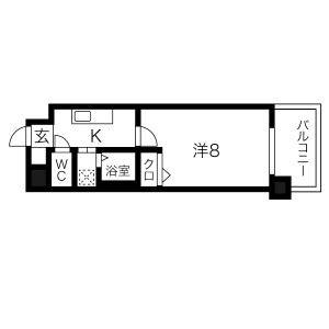 1K 間取り図
