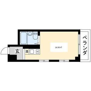 ワンルーム 間取り図