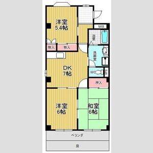 3DK 間取り図