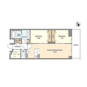 2LDK 間取り図