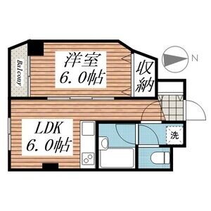 1DK 間取り図