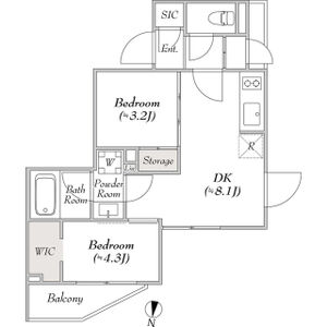 2DK 間取り図