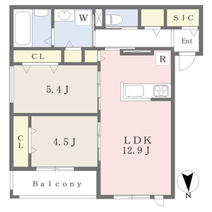 2LDK 間取り図