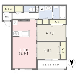 2LDK 間取り図