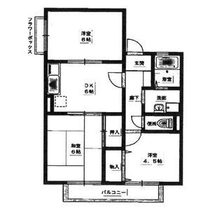 3DK 間取り図