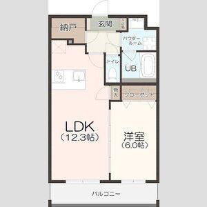 1LDK 間取り図
