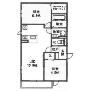 2LDK 間取り図