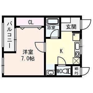 1K 間取り図