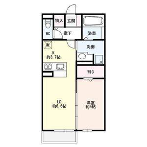 1LDK 間取り図