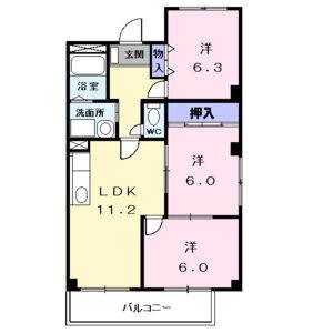 3LDK 間取り図