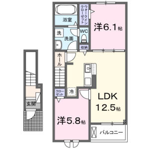 2LDK 間取り図