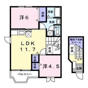 2LDK 間取り図