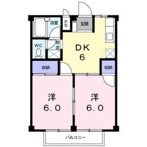 2DK 間取り図